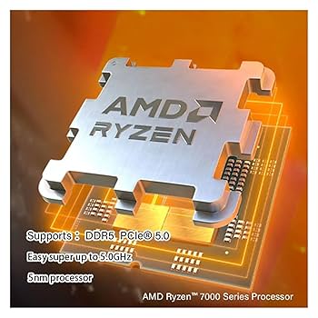 (ジュンジュン) AMD Ryzen 7 7800X3D CPU New AMD Ryzen 7 7800X3D 8-Core 16-Thread 120W AMD Radeon
